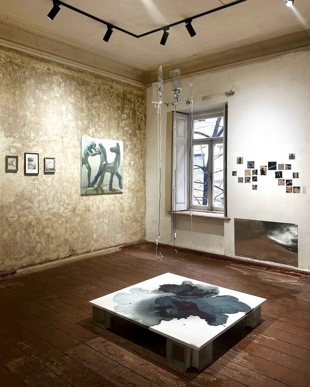 New Locality — ink work on floor and surrounding works