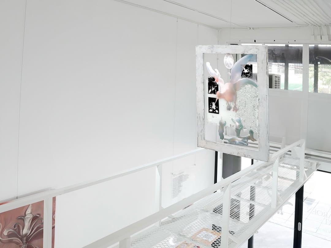 TENÚ — installation view with framed Light House